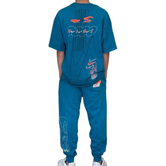 Nike Club Wash Club Drip SweatPants Men's Small Green Abyss Aqua - Picture 12 of 13